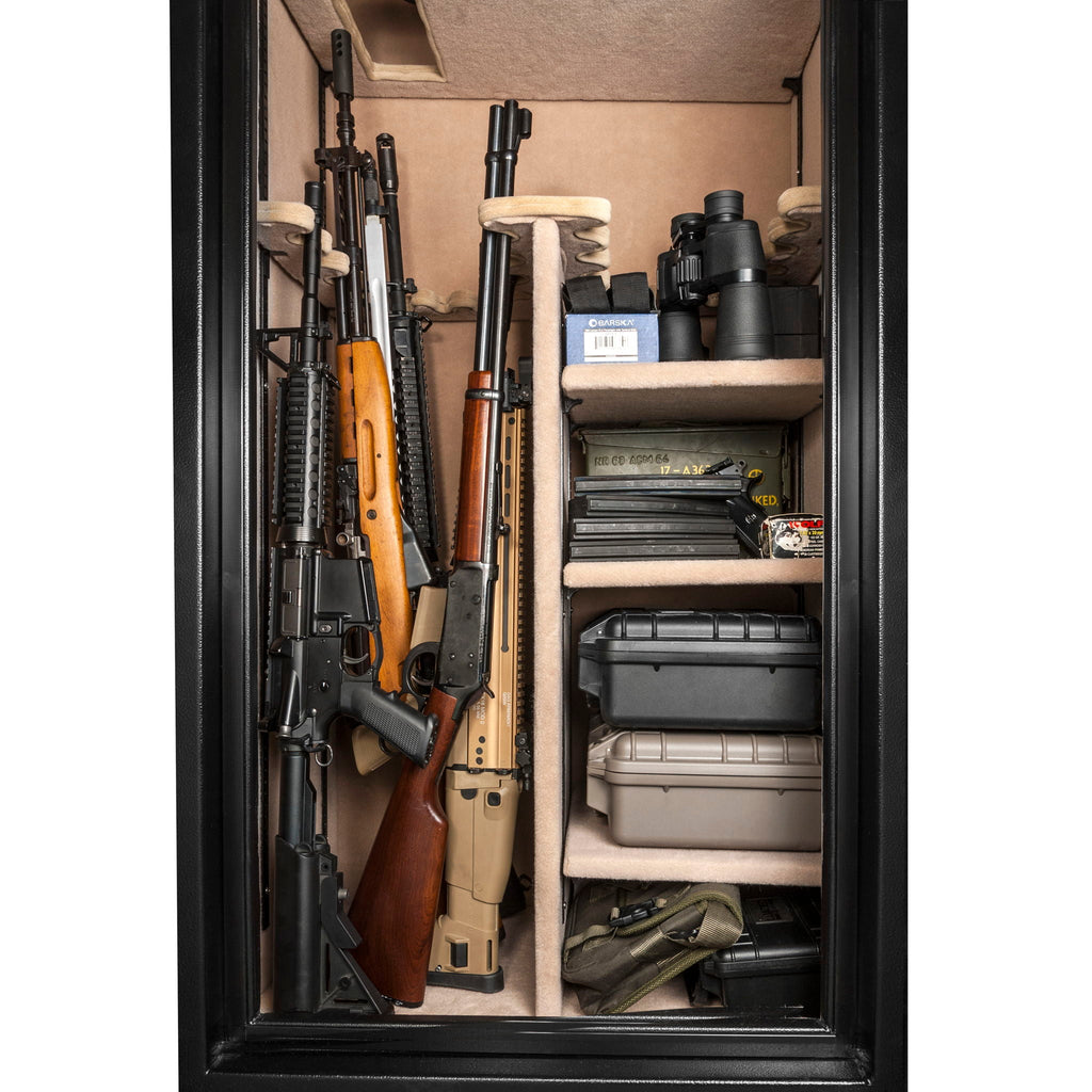 Tall Fireproof Protection Safe Vault with Solid Steel Construction - Black