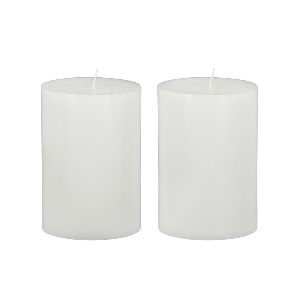 Unscented Soy Wax Candle Set of 2 with Eco-Friendly Material - White or Beige