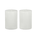 Unscented Soy Wax Candle Set of 2 with Eco-Friendly Material - White or Beige