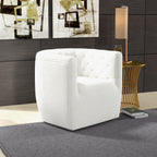 Ergonomic Design Swivel Chair with Tufted Accent - Multiple Colors