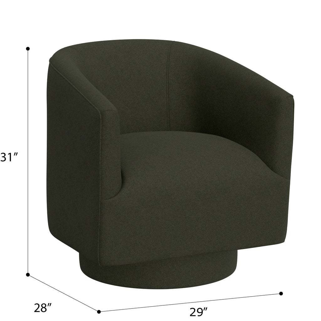 Fabric Swivel Accent Chair with Compact Design - Light Blue, Dark Green, White, Gray, Blue