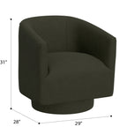 Fabric Swivel Accent Chair with Compact Design - Light Blue, Dark Green, White, Gray, Blue