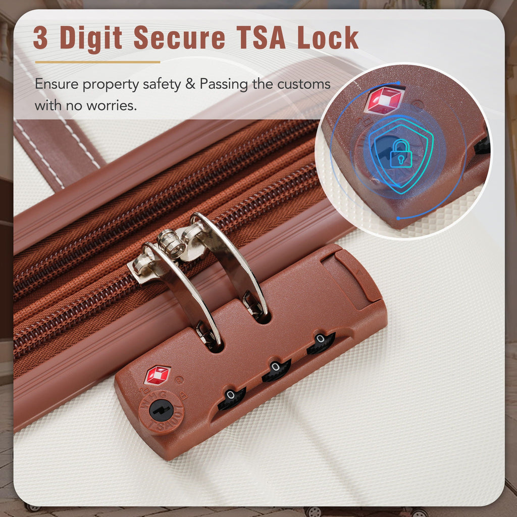 Hardshell Luggage Sets 4 Pieces with TSA Lock - Lightweight, Multiple Colors