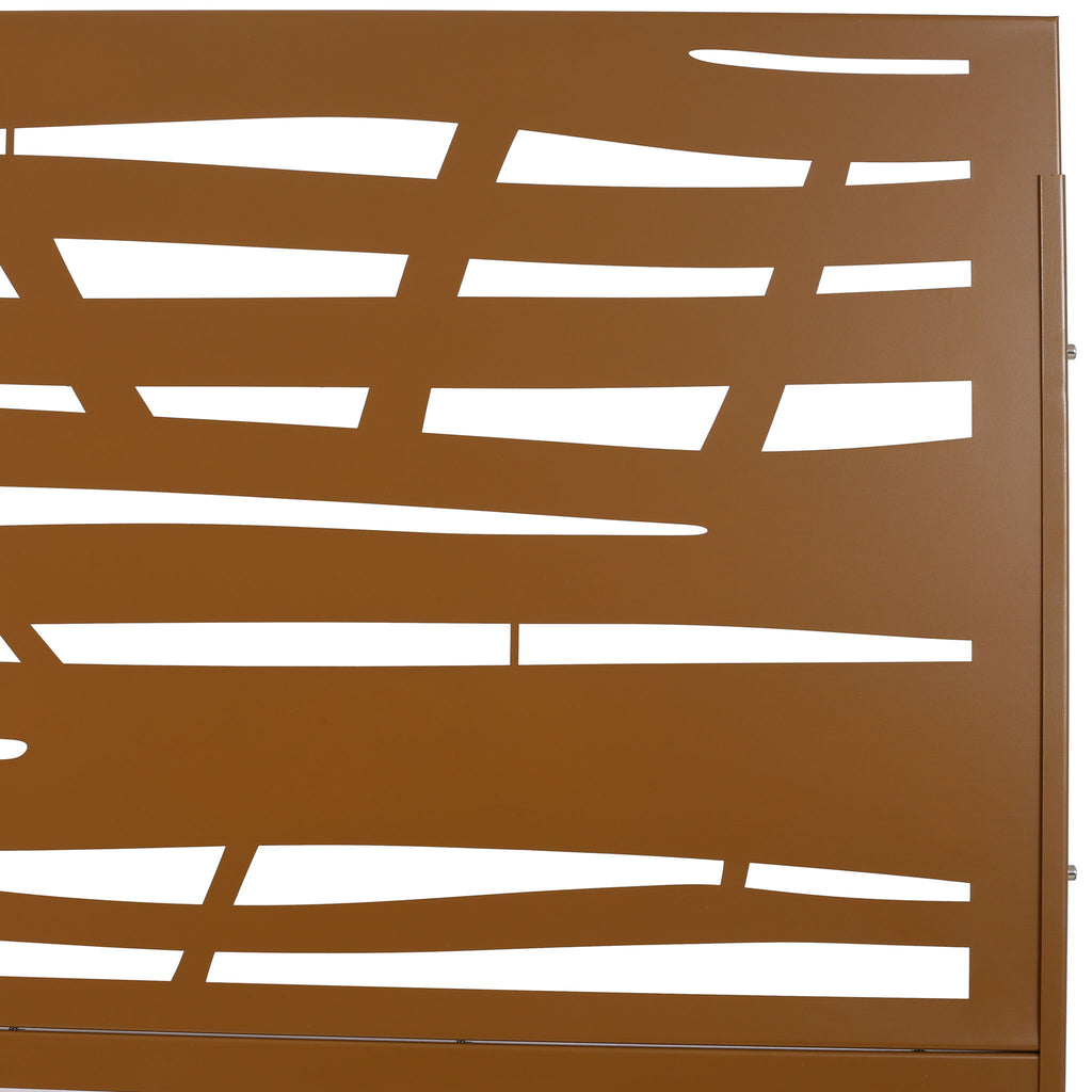 Metal Privacy Screen Room Divider with Durable Construction - Black, White, Dark Brown
