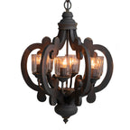 Farmhouse Chandelier with Adjustable Chain - Multiple Colors