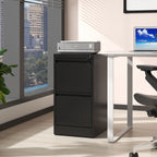 Steel Vertical File Cabinet with Lock – Multiple Sizes - Black or White