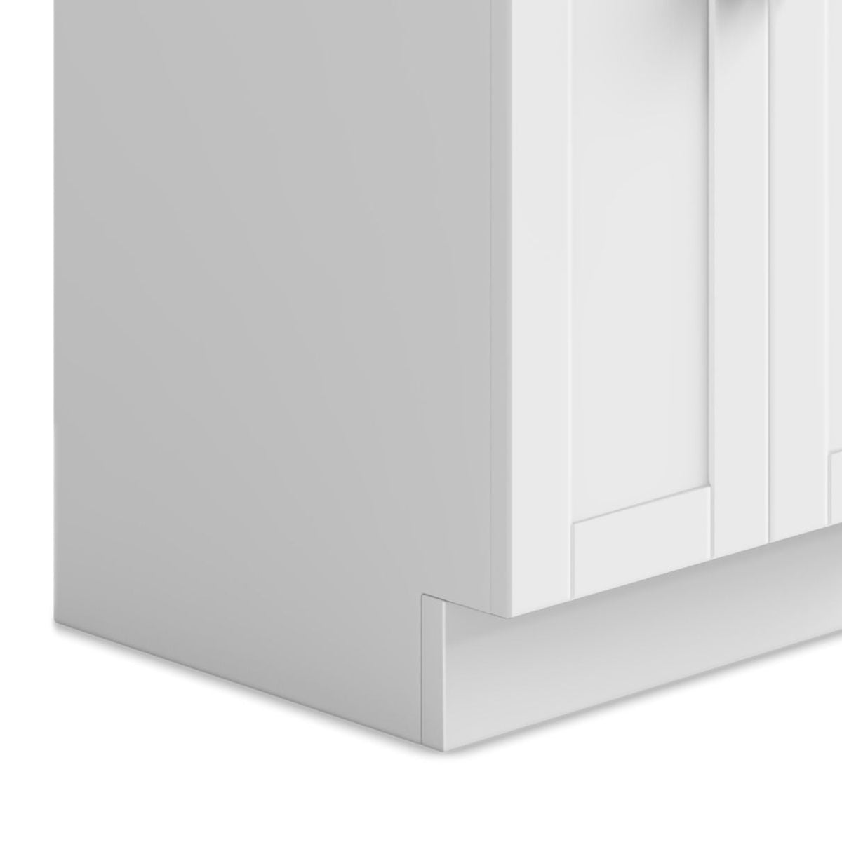 Deluxe Laundry Cabinet with Stainless Steel Sink and Faucet - White