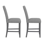 Zeph Upholstered Barstools Set of 2 with Comfortable Upholstery - Light Brown or Dark Gray