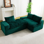 Convertible Modular Sectional Sofa with Twin Seat and Chaise - Multiple Colors