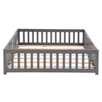 Solid Floor Bed with Door and Safety Fence - Full or Twin Size