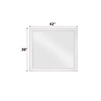 Weathered Mirror with Beveled Edge - White
