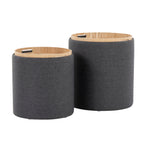 Contemporary Nesting Ottoman Set with Flip Tray Top - Multiple Colors