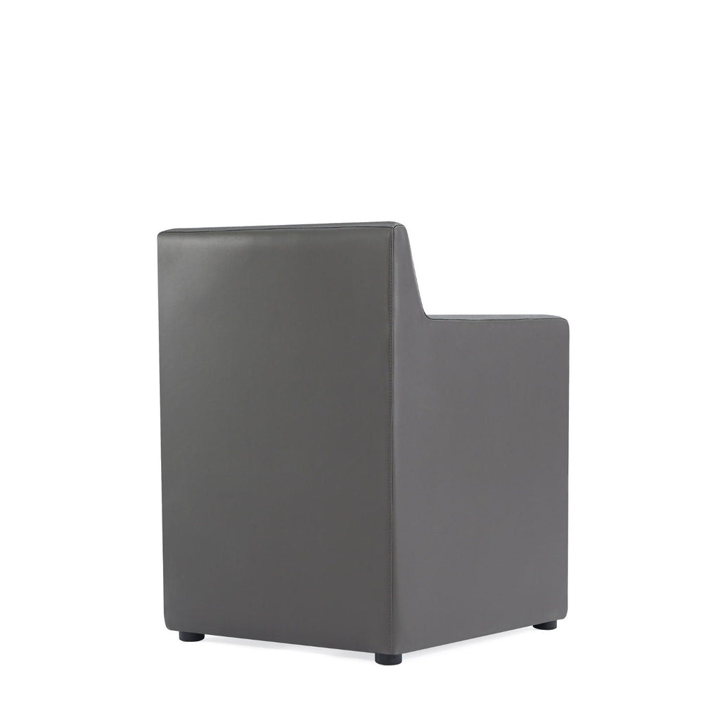Square Armchair with Upholstered Seat - Available in Multiple Colors