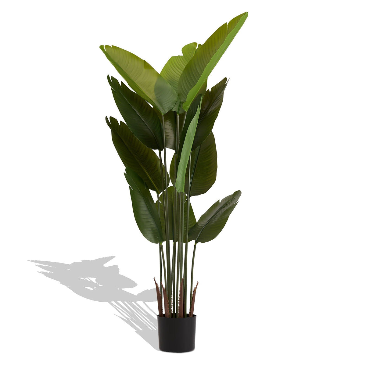 Artificial Plant Set of 2 with Durable Plastic Construction - Green