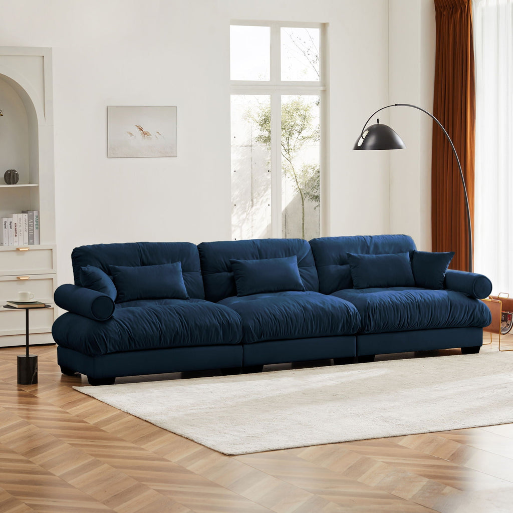 Modern Oversize Sofa with Cloud-Like Comfort - Fabric Stationary Sofa