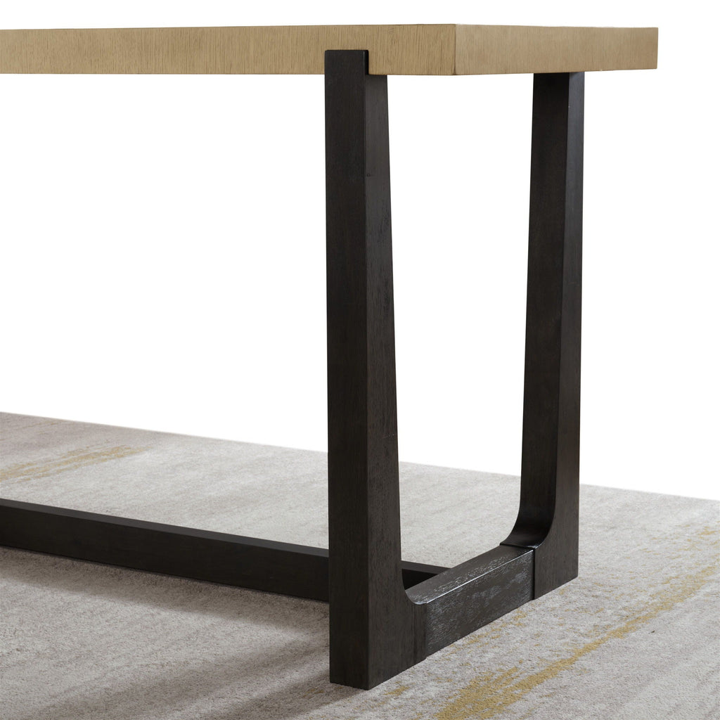 Table With Trestle Base Bar Table with Solid Wood Construction - Light Brown