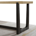 Table With Trestle Base Bar Table with Solid Wood Construction - Light Brown