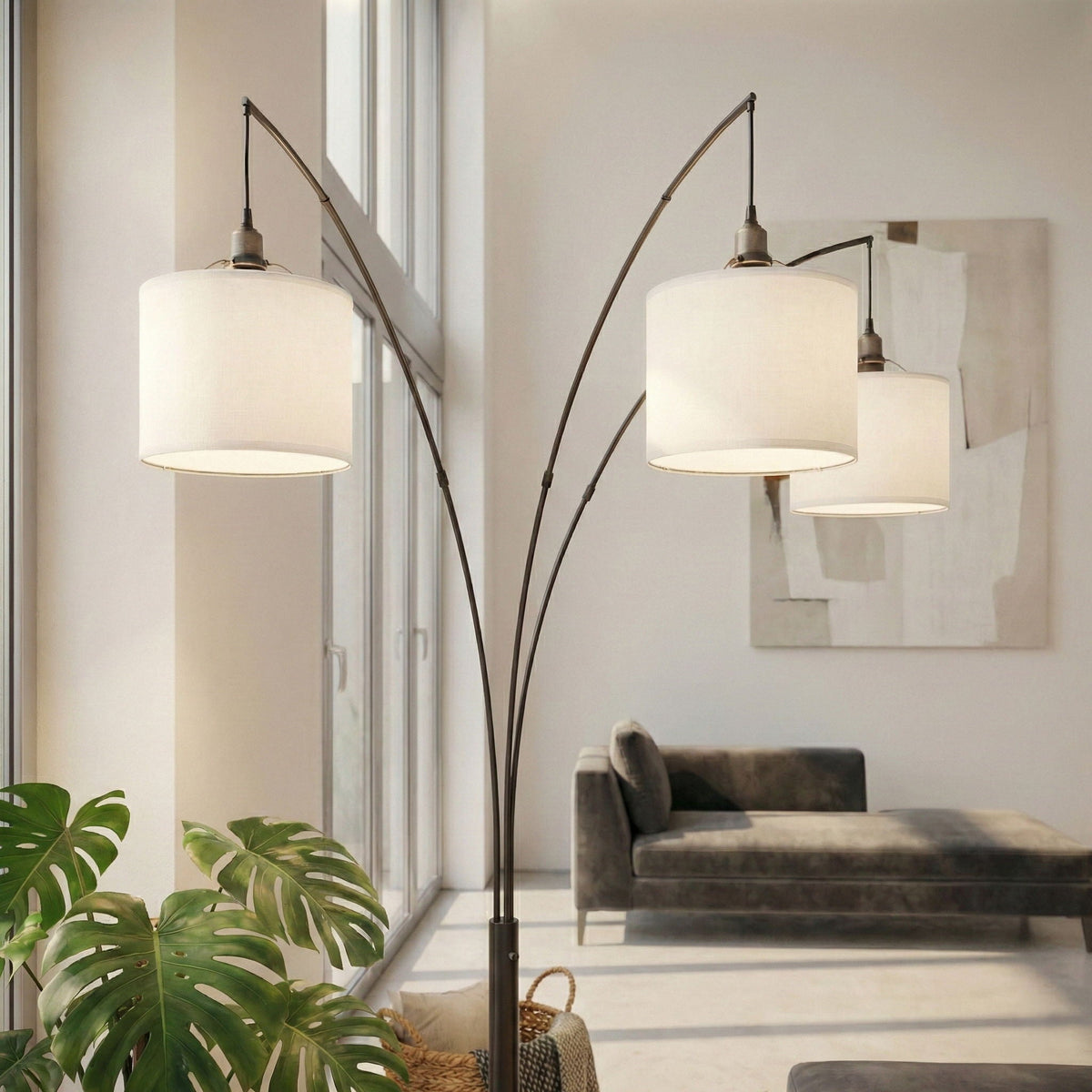 Royal 3 Arm Arc Floor Lamp