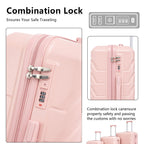 3 Pieces Set Spinner Wheel Luggage With Combination Lock
