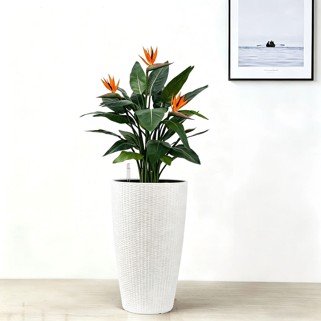 Tall Planters Set with Auto Watering and Water Level Monitor - Polypropylene