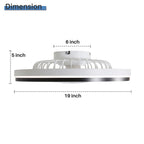 RGB Dimmable LED Enclosed Ceiling Fan with Light - White
