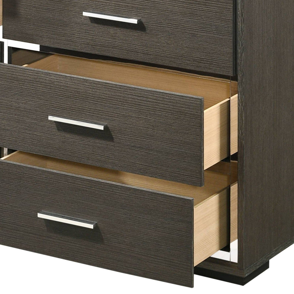 Escher Gray Oak Dresser with 8 Spacious Drawers
