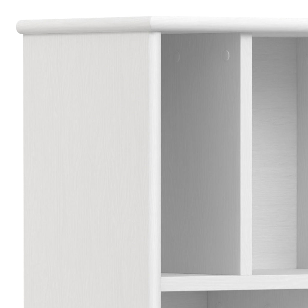 Mid Century Wide Bookcase with Storage Drawers - Multiple Colors