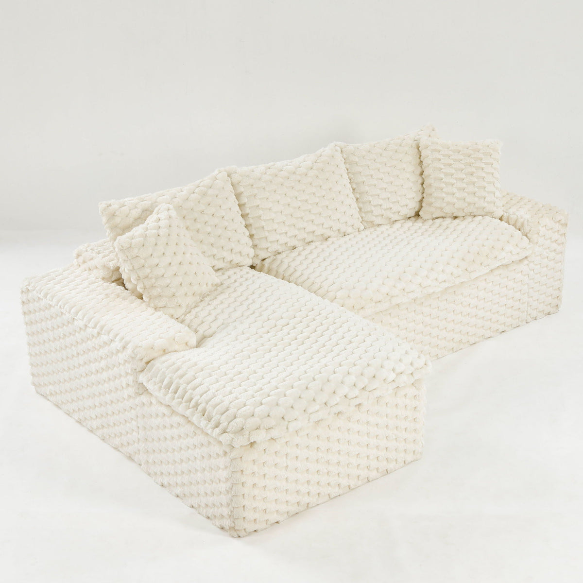 Convertible Modular Sectional Sofa with Twin Seat and Chaise - Multiple Colors