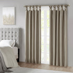 Twist Tab Total Blackout Window Curtain Panel with Thermal Technology - Pewter