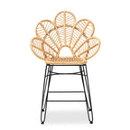 GigaTech Counter Stool with Ergonomic Footrest - Natural Rattan