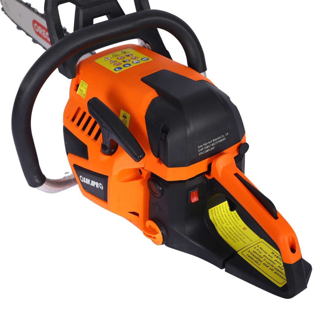 58Cc Gasoline Chainsaw with Oregon 20" Bar - Orange