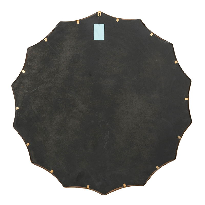 Round Sunburst Wall Mirror With Wall Decor