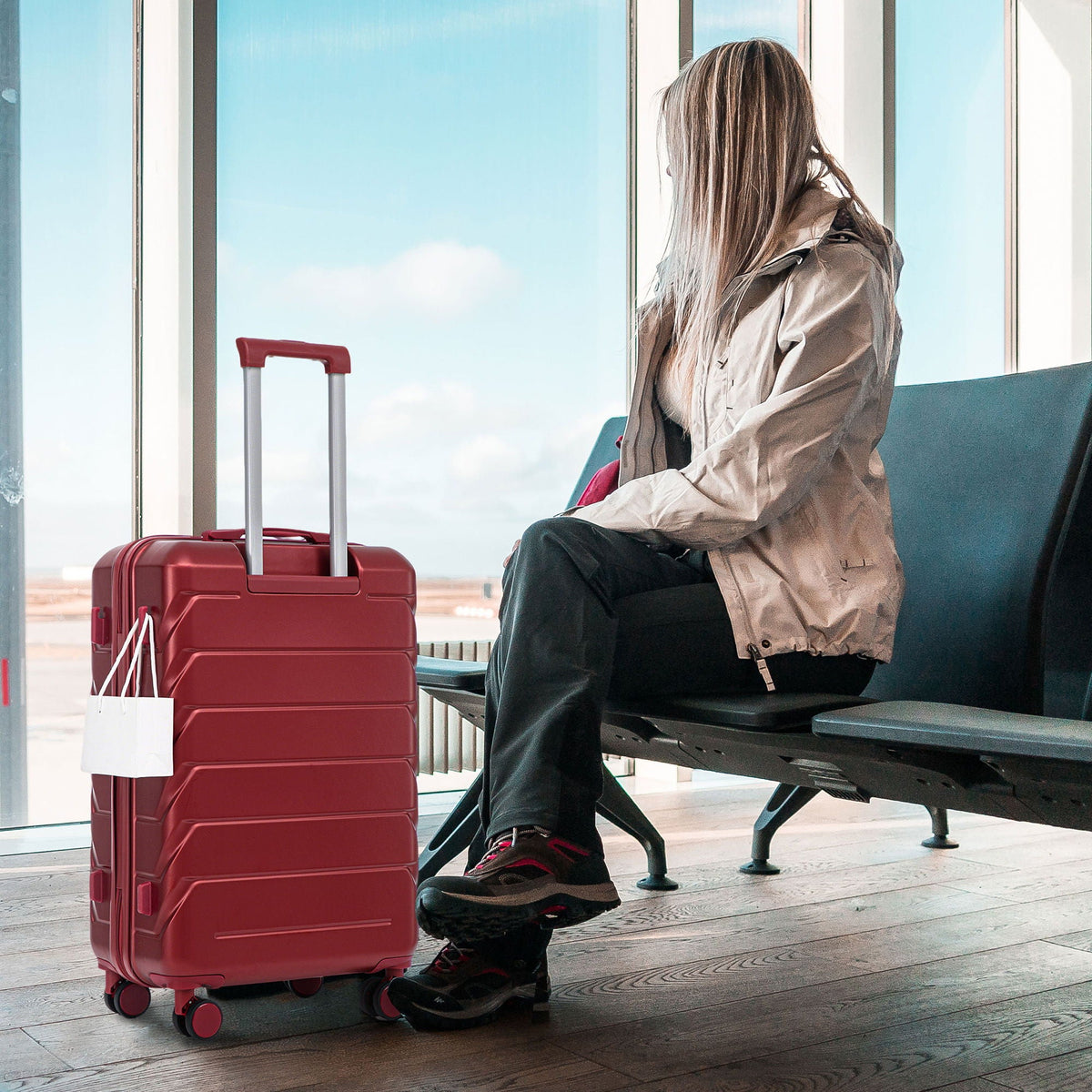 3 Pieces Set Spinner Wheel Luggage With Combination Lock
