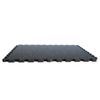 0.6 Inch Thick Gym Floor Mats with Interlocking Design - Black+Blue