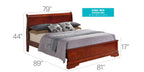 Sleigh Bed with Low Footboard - Real Wood Veneers, Multiple Colors