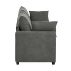 Upholstered Sofa with Toss Pillows – Corduroy