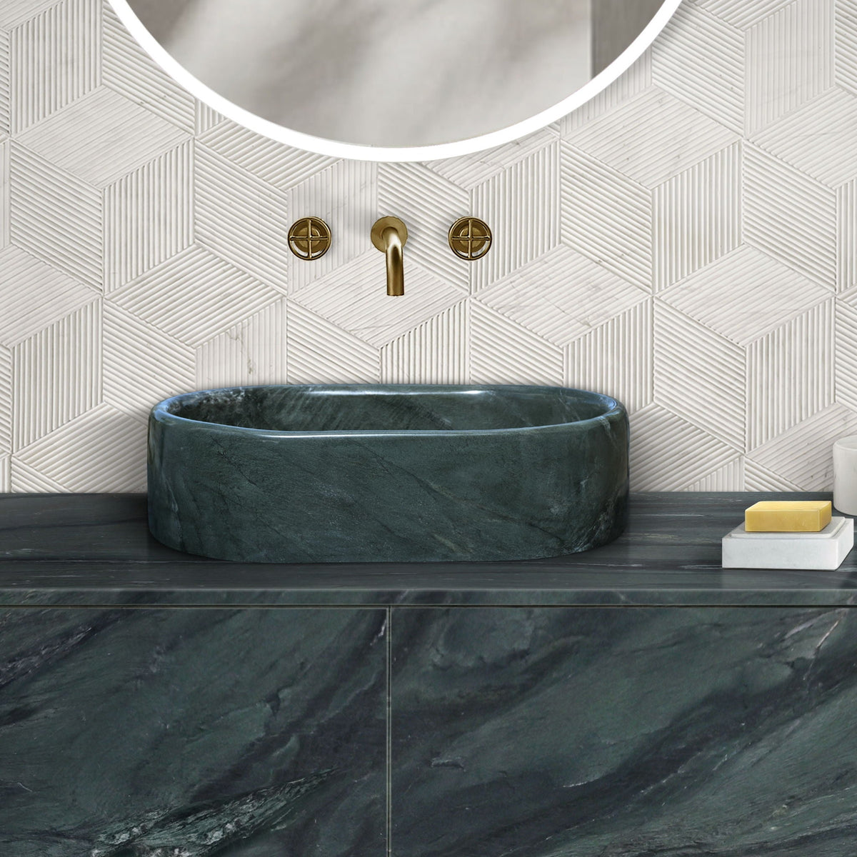 Semi Polished Bathroom Vessel Sink