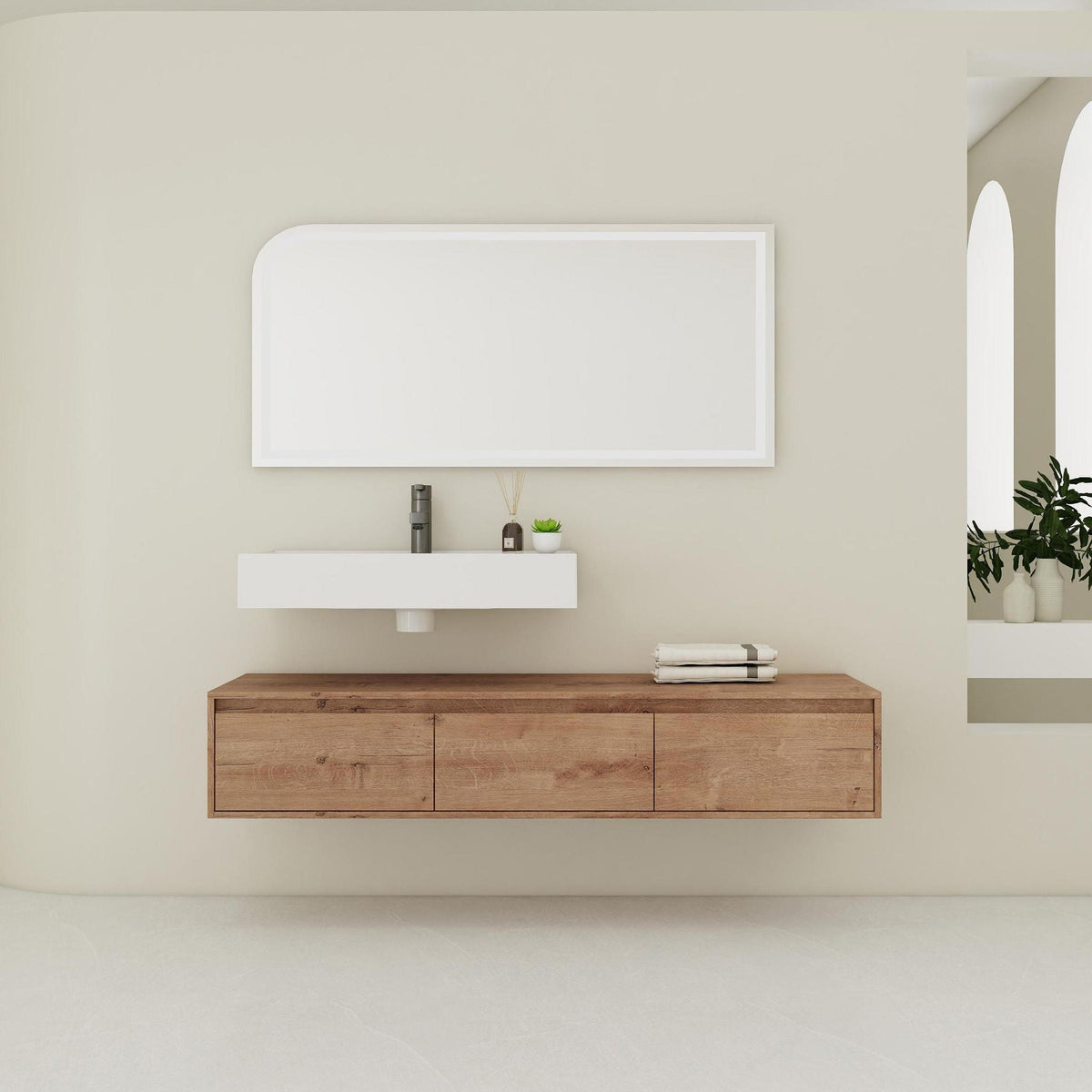 Modern Wall Mounted Bathroom Vanity