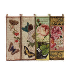 Multi-Color Book Boxes Set of 4 with Elegant Floral Design