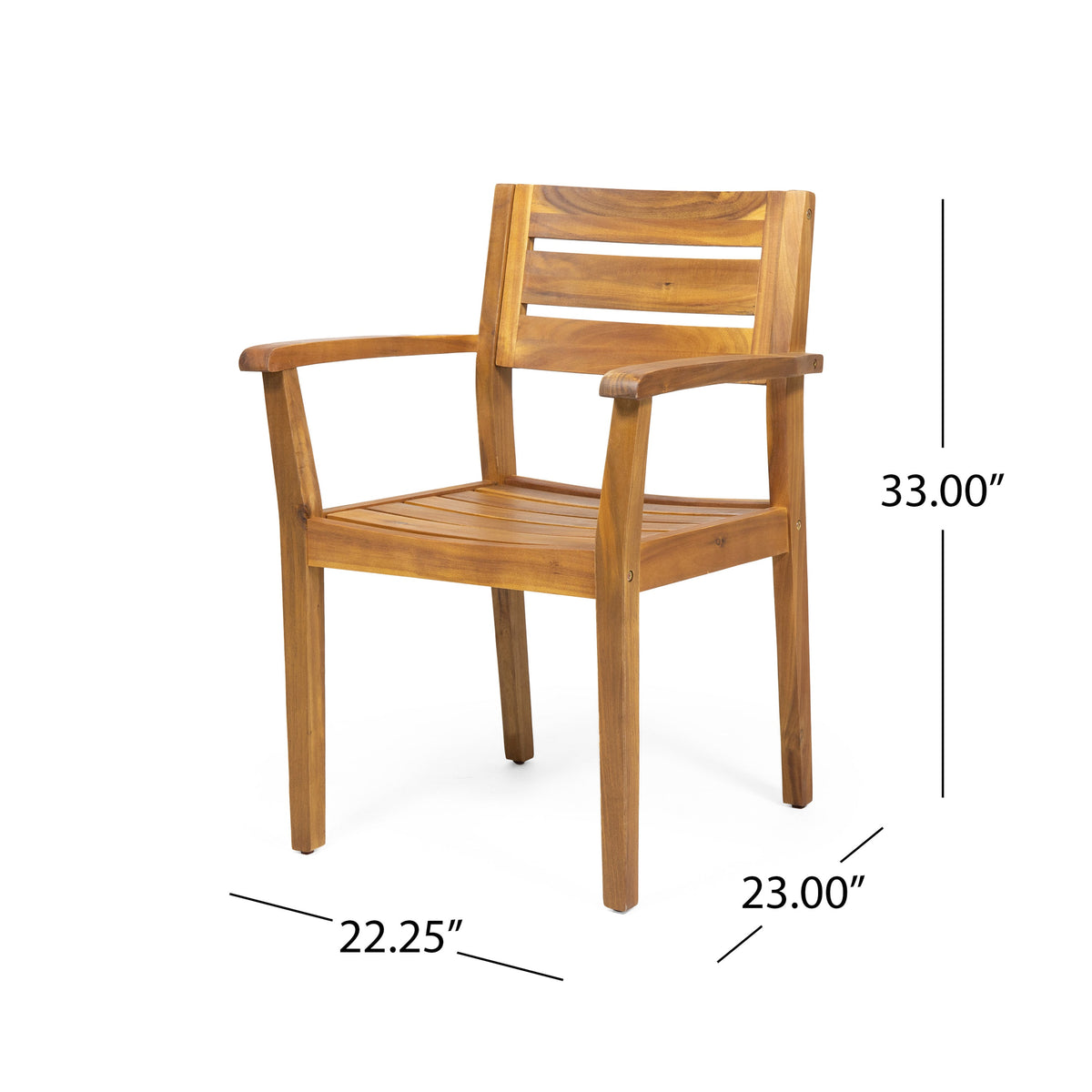 7-Piece Acacia Wood Outdoor Dining Set with Weather-Resistant Finish - Teak