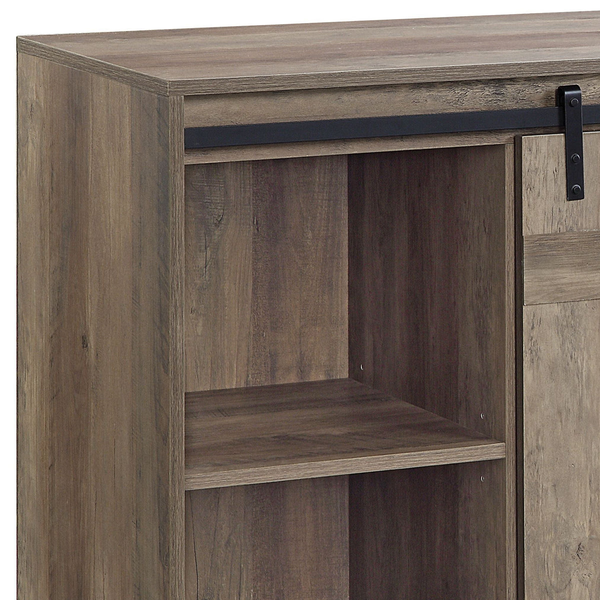 Bellarosa TV Stand with Sliding Barn Doors - Dark Gray