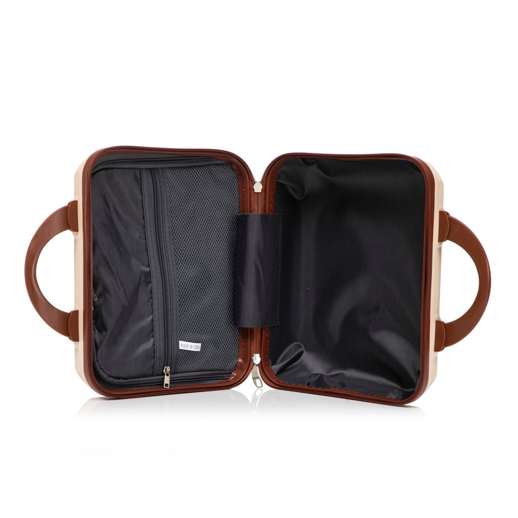Beige 2-Piece Spinner Luggage Set with Hard Shell - Beige