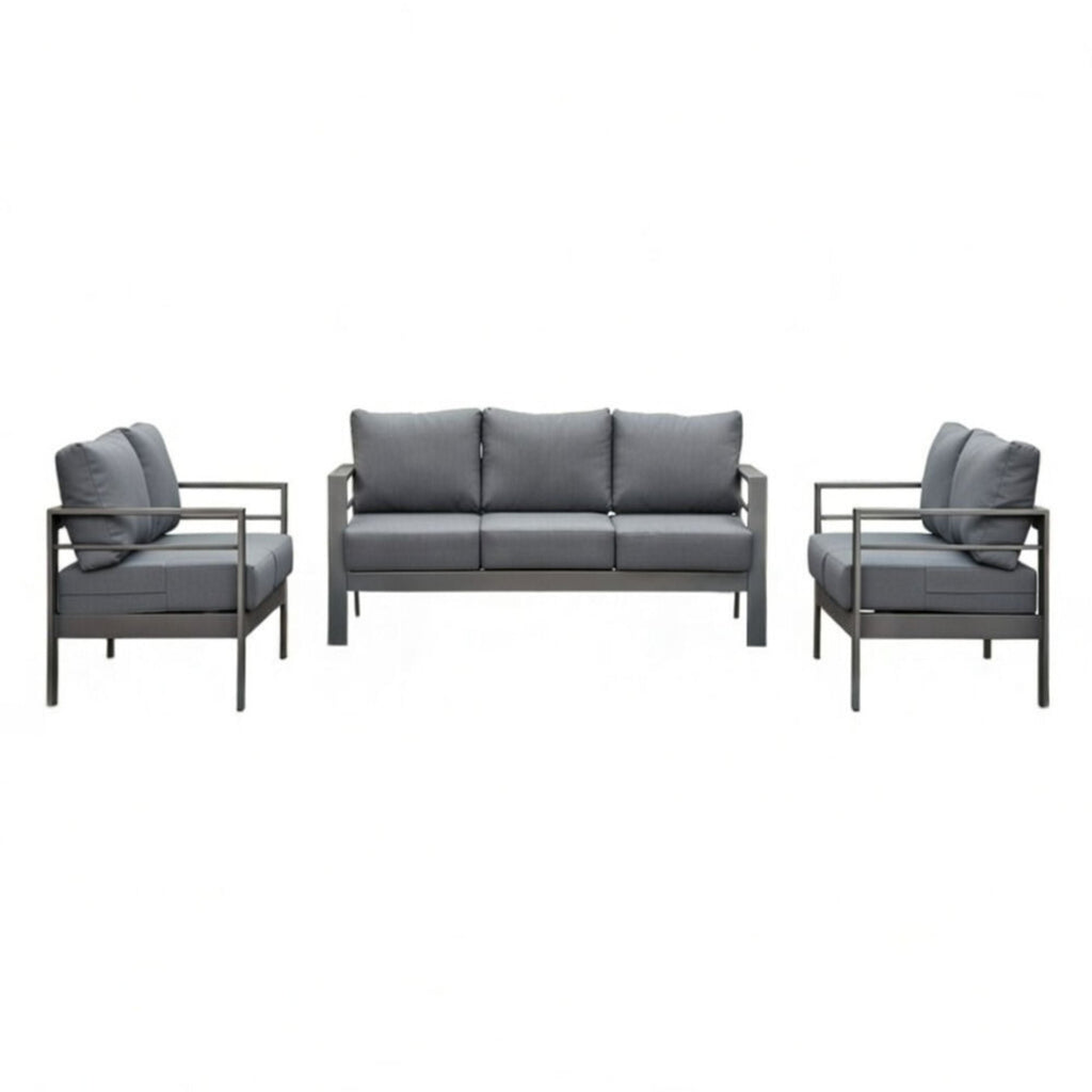 Outdoor Patio Set with All-Weather Cushions - Dark Gray