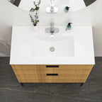 Premium Rectangular Vanity Top with Single Faucet Hole and Overflow - White