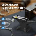 Single Horn Anvil with Heat-Treated Cast Steel – Black