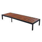 Outdoor Chaise with Adjustable Backrest - Light Brown or Dark Brown