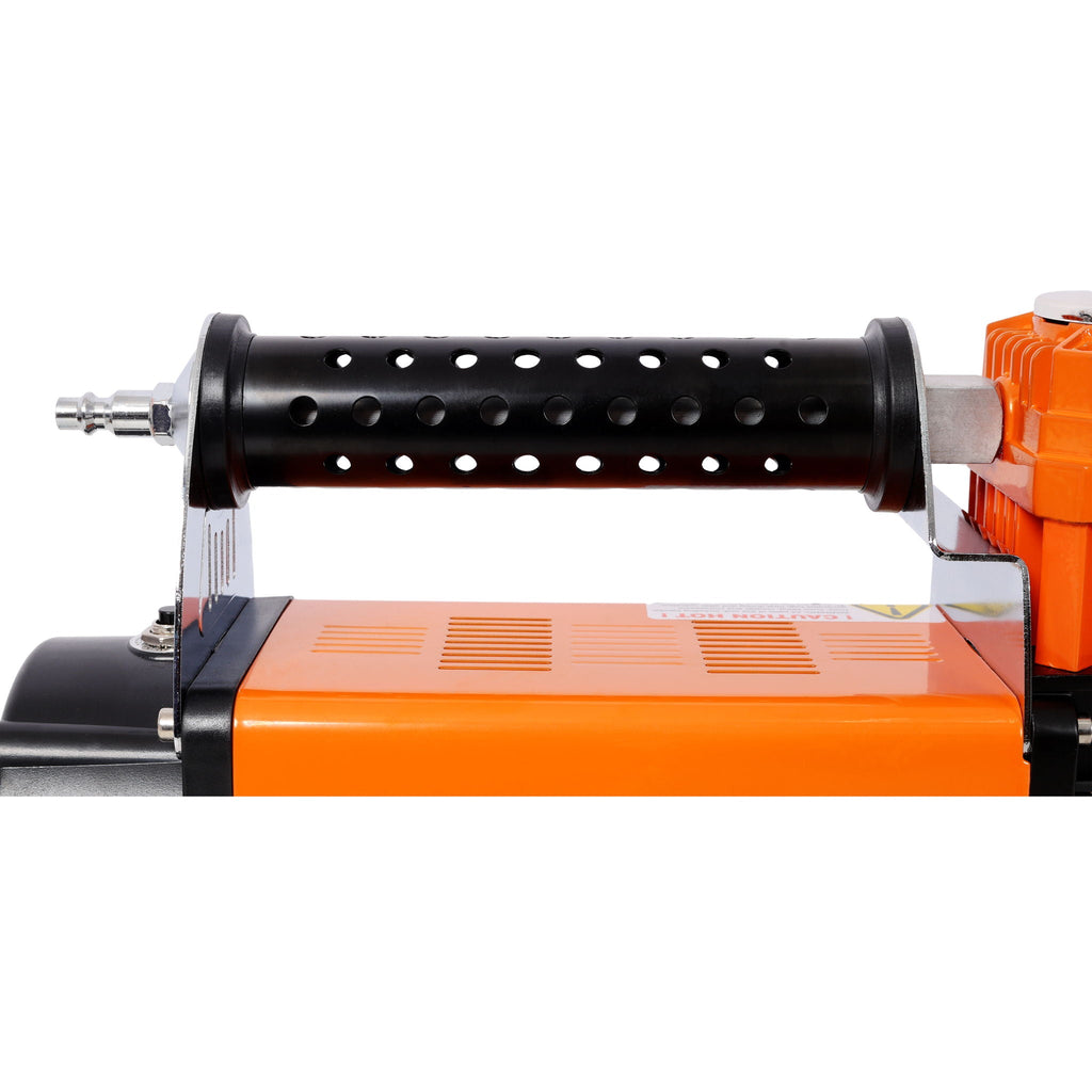 Heavy Duty 12V Air Compressor with Pressure Gauge – Black / Orange