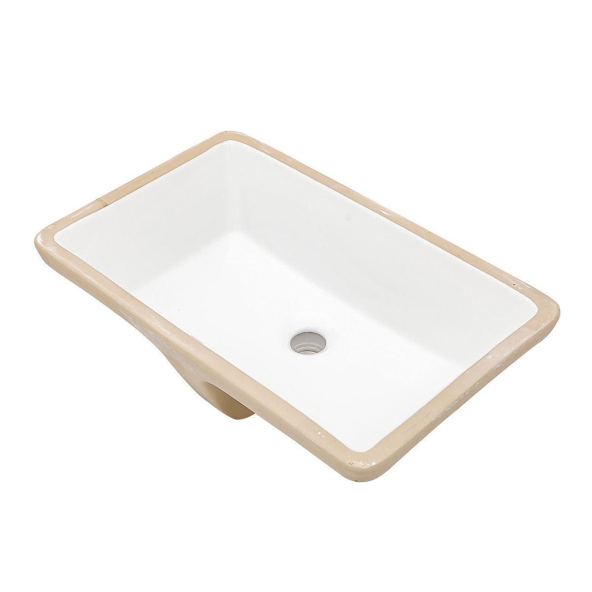 Modern Ceramic Undermount Bathroom Sink with Overflow - White or Black