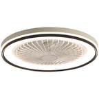 RGB Dimmable LED Enclosed Ceiling Fan with Light - White