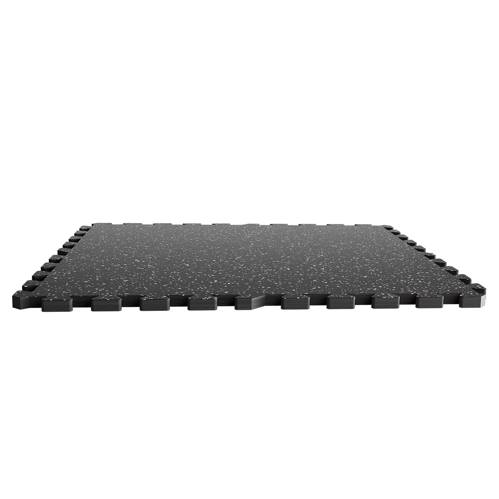 0.6 Inch Thick Gym Floor Mats with EVA Foam - Black